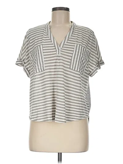 Pre-owned Voy Short Sleeve Blouse In Gray