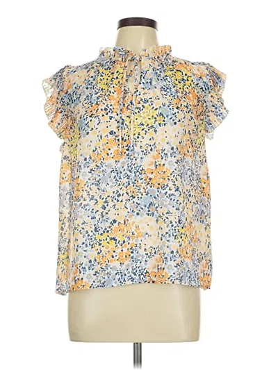 Pre-owned Voy Short Sleeve Blouse In Yellow
