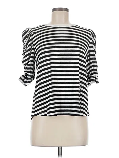 Pre-owned Voy Short Sleeve Top Black Boatneck Tops