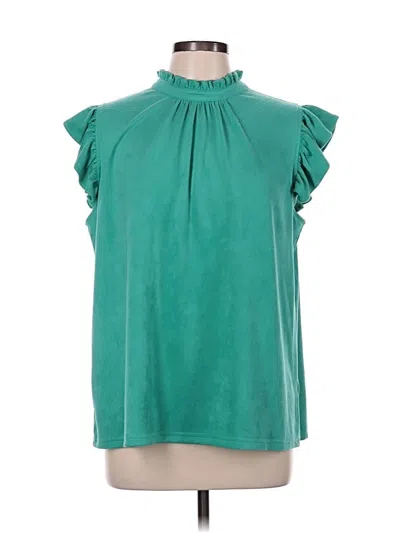 Pre-owned Voy Sleeveless Blouse In Blue