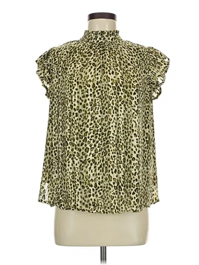 Pre-owned Voy Sleeveless Blouse In Gold