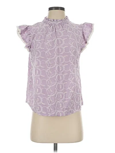 Pre-owned Voy Sleeveless Blouse In Purple