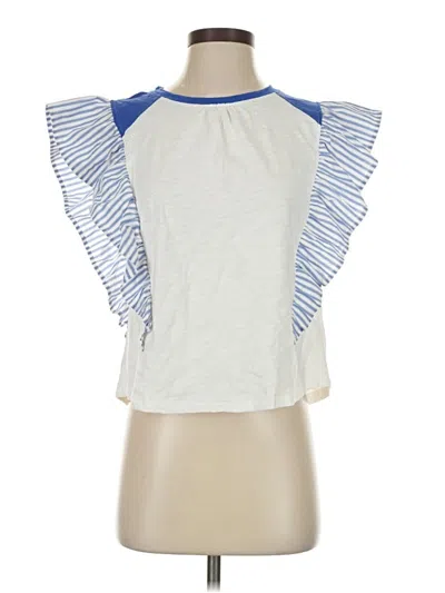 Pre-owned Voy Sleeveless Blouse In White