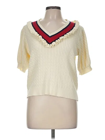 Pre-owned Voy Sweater Vest In Ivory