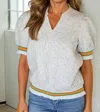 Voy Willow Top In Heather Grey In Gray