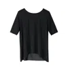 Voya Women's Black Smart Silk Tee In Black