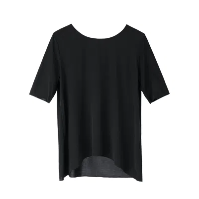 Voya Women's Black Smart Silk Tee