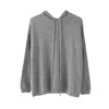 VOYA WOMEN'S CASHMERE MERINO GREY HOODY