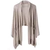 Voya Women's Neutrals Cashmere Silk Wrap Cardigan