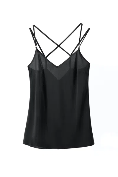 Voya Women's Vela Silk Camisole Black