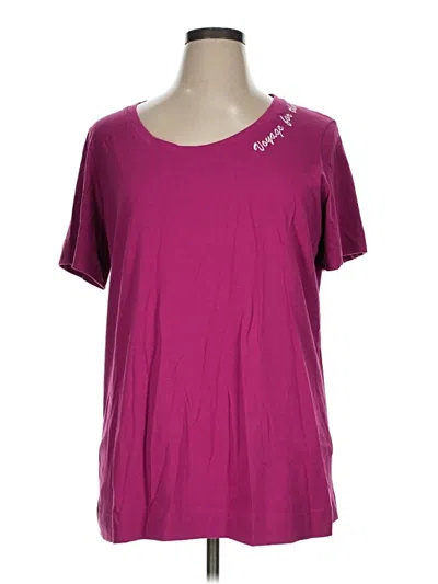 Voyage By Marina Rinaldi Active T-shirt In Pink