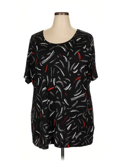 Pre-owned Voyage By Marina Rinaldi Short Sleeve T-shirt In Black