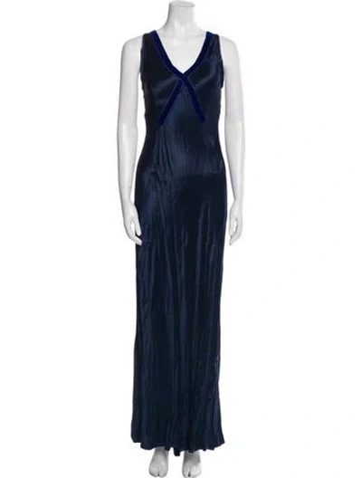 Pre-owned Voyage Vintage Long Dress In Blue