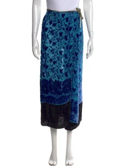 Pre-owned Voyage Vintage Long Skirt In Blue