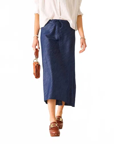 Voyageur By Mersea Aix Maxi Skirt In Night Rain In Blue