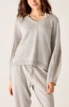 Voyageur By Mersea Lugano Cashmere V-neck Sweater In Gray
