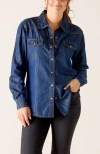 Voyageur By Mersea Margot Button Up Shirt In Blue