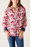 Voyageur By Mersea Margot Button Up Shirt In Red