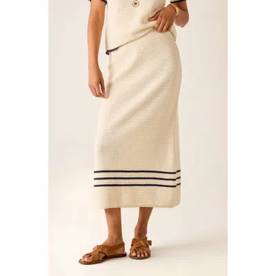Voyageur By Mersea Paley Crochet Midi Skirt In Neutral