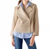 Voyageur By Mersea Sailor Peacoat Jacket In Classic Khaki In Neutral