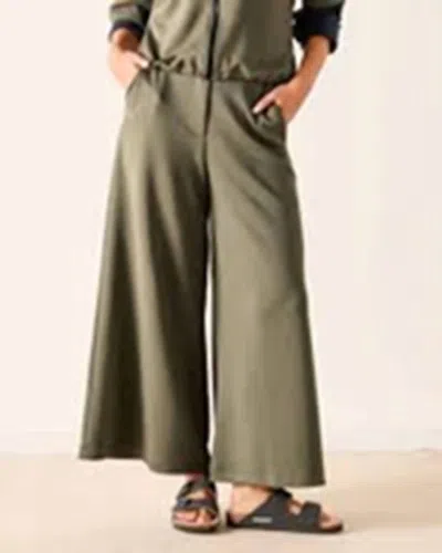Voyageur By Mersea Simone Wide Leg Pants In Olive In Green