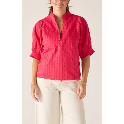 Voyageur By Mersea Sweet Clementine V-neck Top In Pink