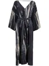 Voz Kleid Mit Abstraktem Muster In Blue