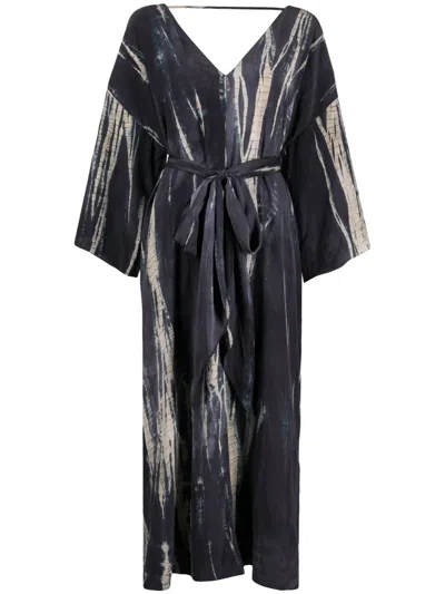 Voz Kleid Mit Abstraktem Muster In Blue