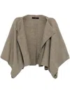 Voz Asymmetric Lurex Cape In Green