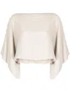 Voz Cape-style Long-sleeved Jumper In Neutrals
