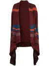 Voz Cascade Shawl Wrap In Red