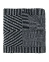 Voz Chevron Scarf In Grey/black