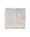 Voz Chevron Scarf In Ivory/grey