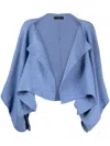 Voz Textured Cotton Bolero In Periwinkle