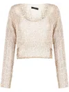 Voz Cropped-pullover In Brown