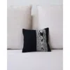 Voz Diagonal Square Pillow 12" X 12" In Black/ivory