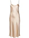 Voz Liquid Slip Dress In Neutrals