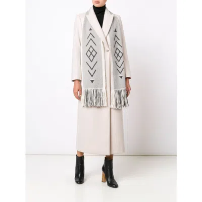 Voz Mapu Scarf In Ivory/charcoal