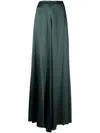 Voz Silk Palazzo Pants In Green