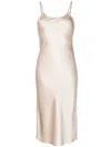 Voz Silk-satin Midi Slip Dress In Neutrals