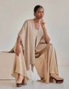 Voz Solid Alpaca Duster In Champagne