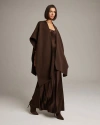 Voz Solid Alpaca Duster In Chocolate