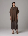 Voz Solid Alpaca Duster In Coffee