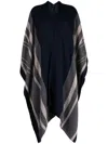 Voz Striped Alpaca Duster In Blue