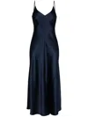 Voz Long Slip Dress In Blau