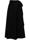Voz Wrap Around Maxi Skirt In Black