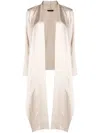 Voz Wrap-style Satin Blouse In Neutrals