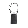 Vp Concept Women's Black Matte Leather Mobile Sleeve Cross Body Strap