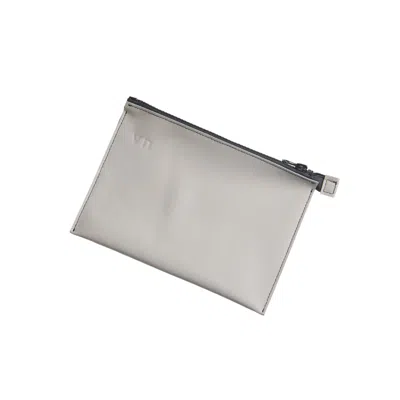 Vp Concept Women's Grey Flat Classic Pouch Medium Size Limited Edition