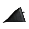 Vp Concept Women's Special Black Leather Large Triangle Pouch With Strap Handle